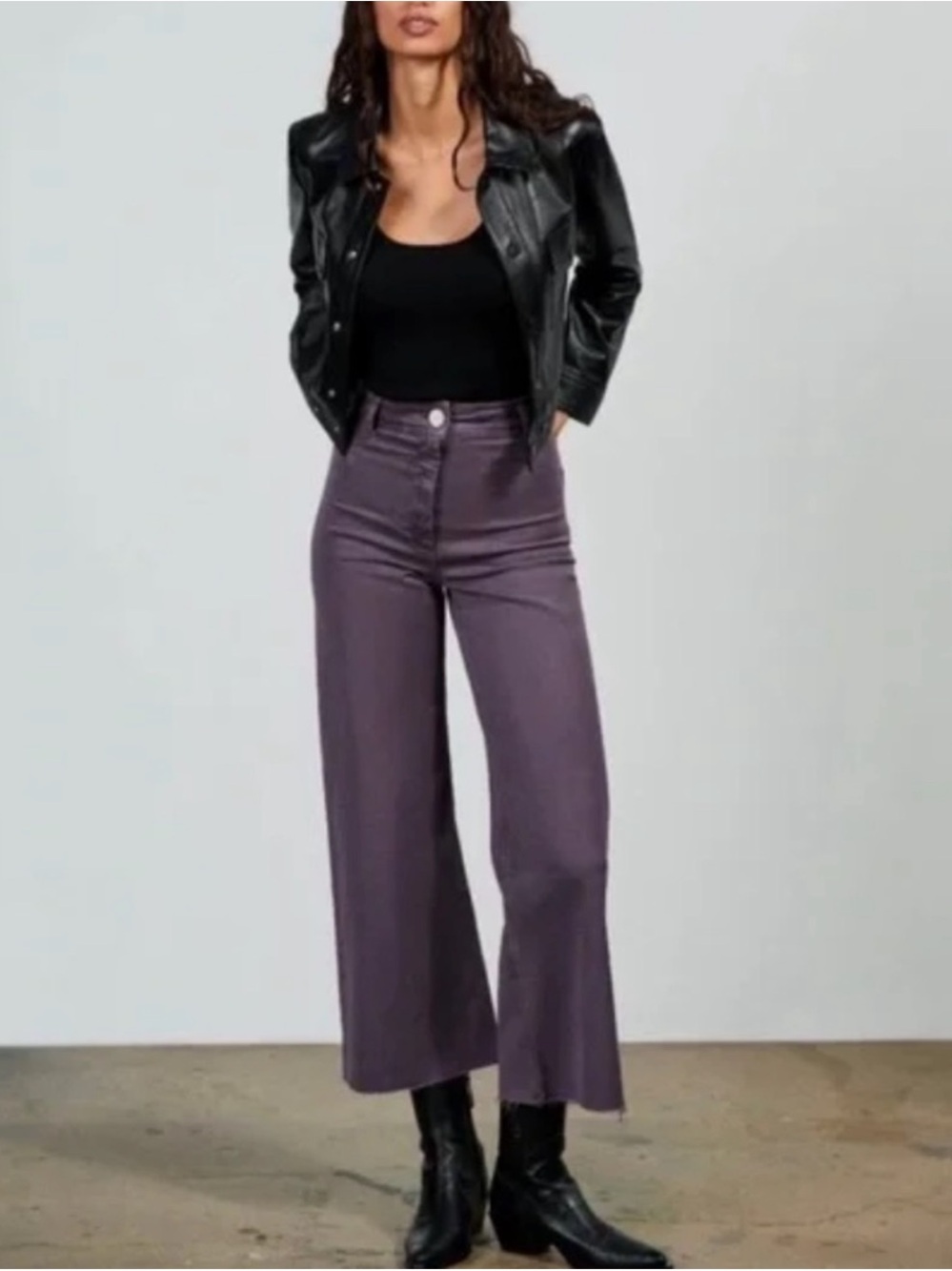 Zara Marine Straight Jeans Purple